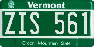 VT license plate ZIS561