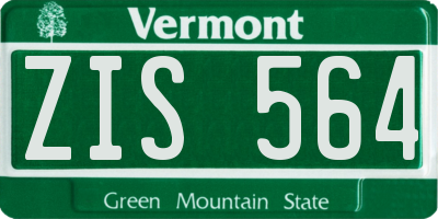 VT license plate ZIS564