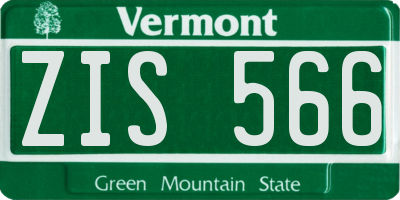 VT license plate ZIS566