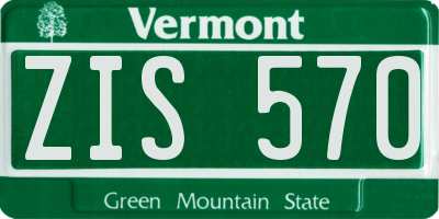 VT license plate ZIS570