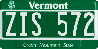 VT license plate ZIS572