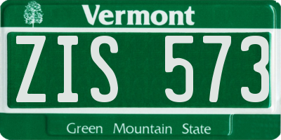 VT license plate ZIS573