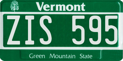 VT license plate ZIS595