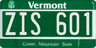 VT license plate ZIS601