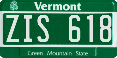 VT license plate ZIS618