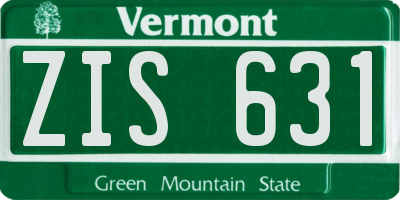 VT license plate ZIS631