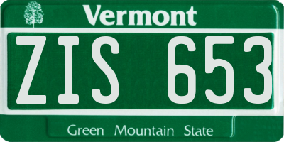 VT license plate ZIS653