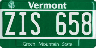 VT license plate ZIS658