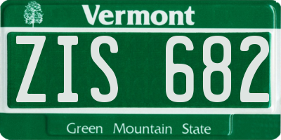 VT license plate ZIS682