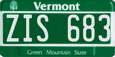 VT license plate ZIS683