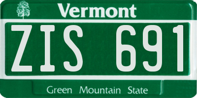 VT license plate ZIS691