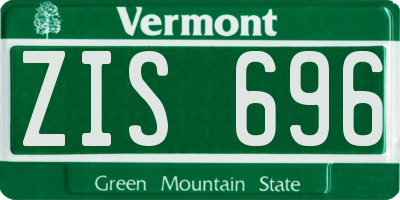 VT license plate ZIS696