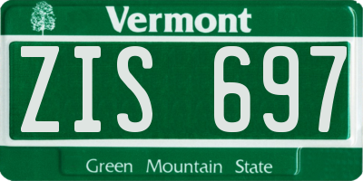 VT license plate ZIS697
