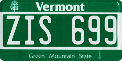 VT license plate ZIS699