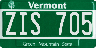 VT license plate ZIS705