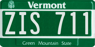 VT license plate ZIS711