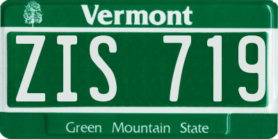 VT license plate ZIS719