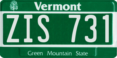 VT license plate ZIS731