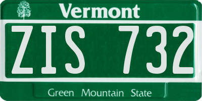 VT license plate ZIS732