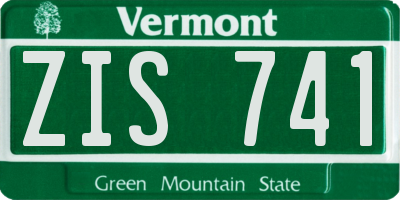 VT license plate ZIS741
