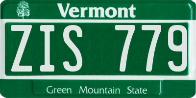 VT license plate ZIS779