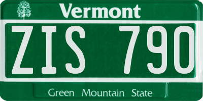 VT license plate ZIS790