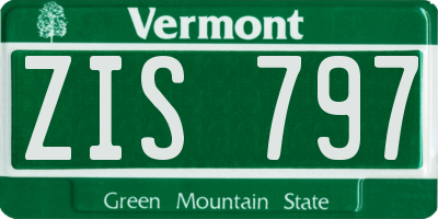 VT license plate ZIS797