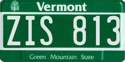 VT license plate ZIS813