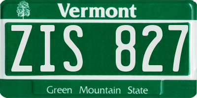 VT license plate ZIS827