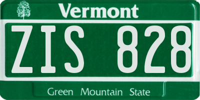 VT license plate ZIS828