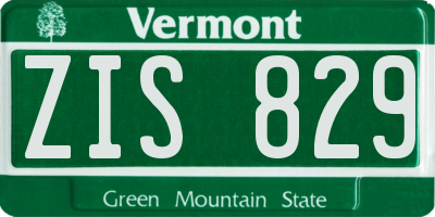 VT license plate ZIS829