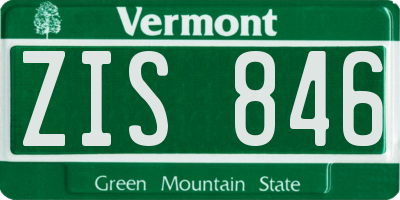 VT license plate ZIS846