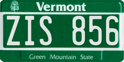 VT license plate ZIS856