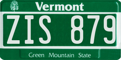 VT license plate ZIS879