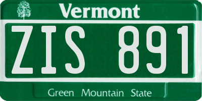 VT license plate ZIS891