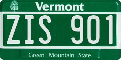 VT license plate ZIS901
