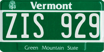 VT license plate ZIS929