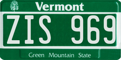 VT license plate ZIS969