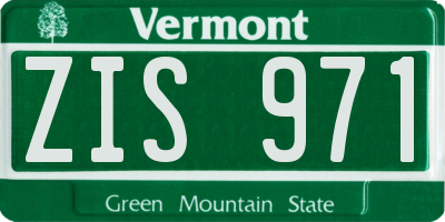 VT license plate ZIS971