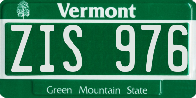 VT license plate ZIS976