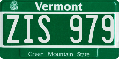 VT license plate ZIS979
