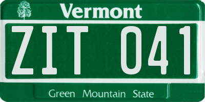 VT license plate ZIT041