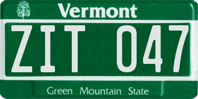 VT license plate ZIT047