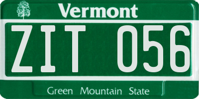 VT license plate ZIT056