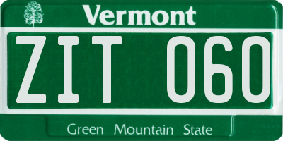 VT license plate ZIT060