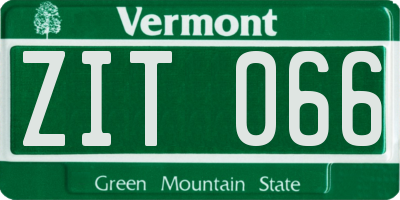 VT license plate ZIT066