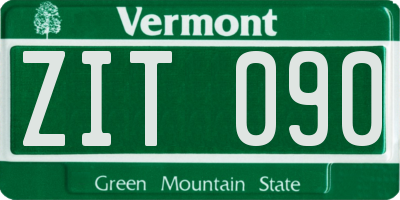 VT license plate ZIT090
