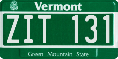 VT license plate ZIT131