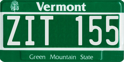 VT license plate ZIT155