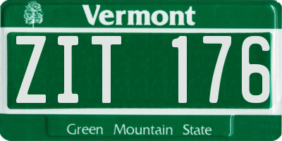 VT license plate ZIT176